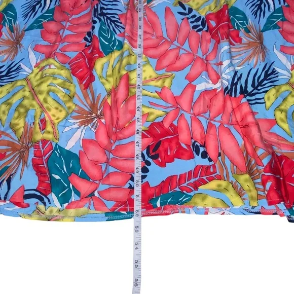 ✨NEW ✨ Boho Maxi Tropical Floral Colorful Caftan Beach Swim Cover Up Dress OS - Picture 12 of 16